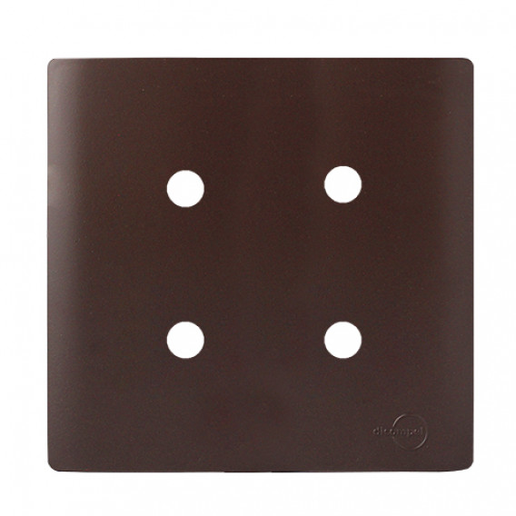 Placa p/ 4 Furos 4x4 - Novara Marrom Fosco Placa p/ 4 Furos 4x4 - Novara Marrom Fosco